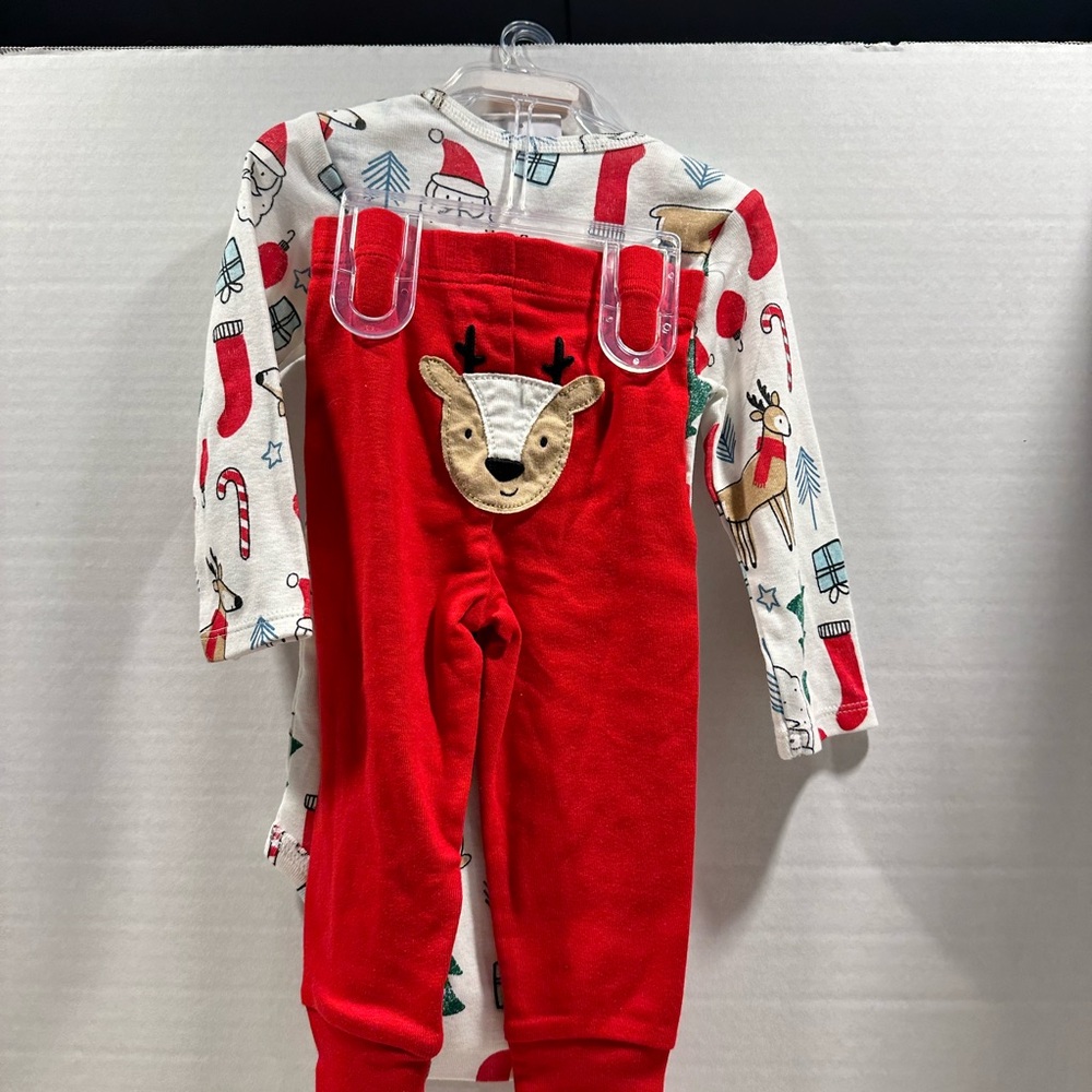 NWT Just One You Carter’s 12M Boy’s Christmas outfit 2-Piece Set Onesie & Pants
